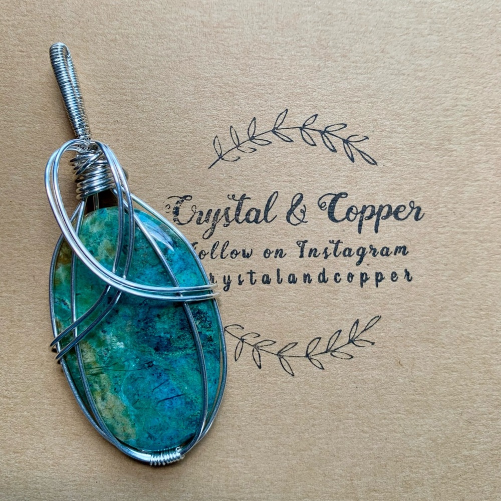 Artisan-Crafted Azurite Sterling Silver Pendant